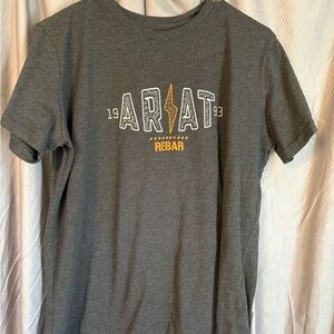 Ariat Heather Gray Tee with White and Yellow Print